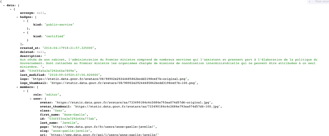 fichier json exposé par l'api data.gouv.fr