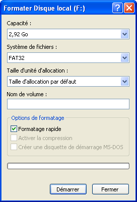 Formater FAT32